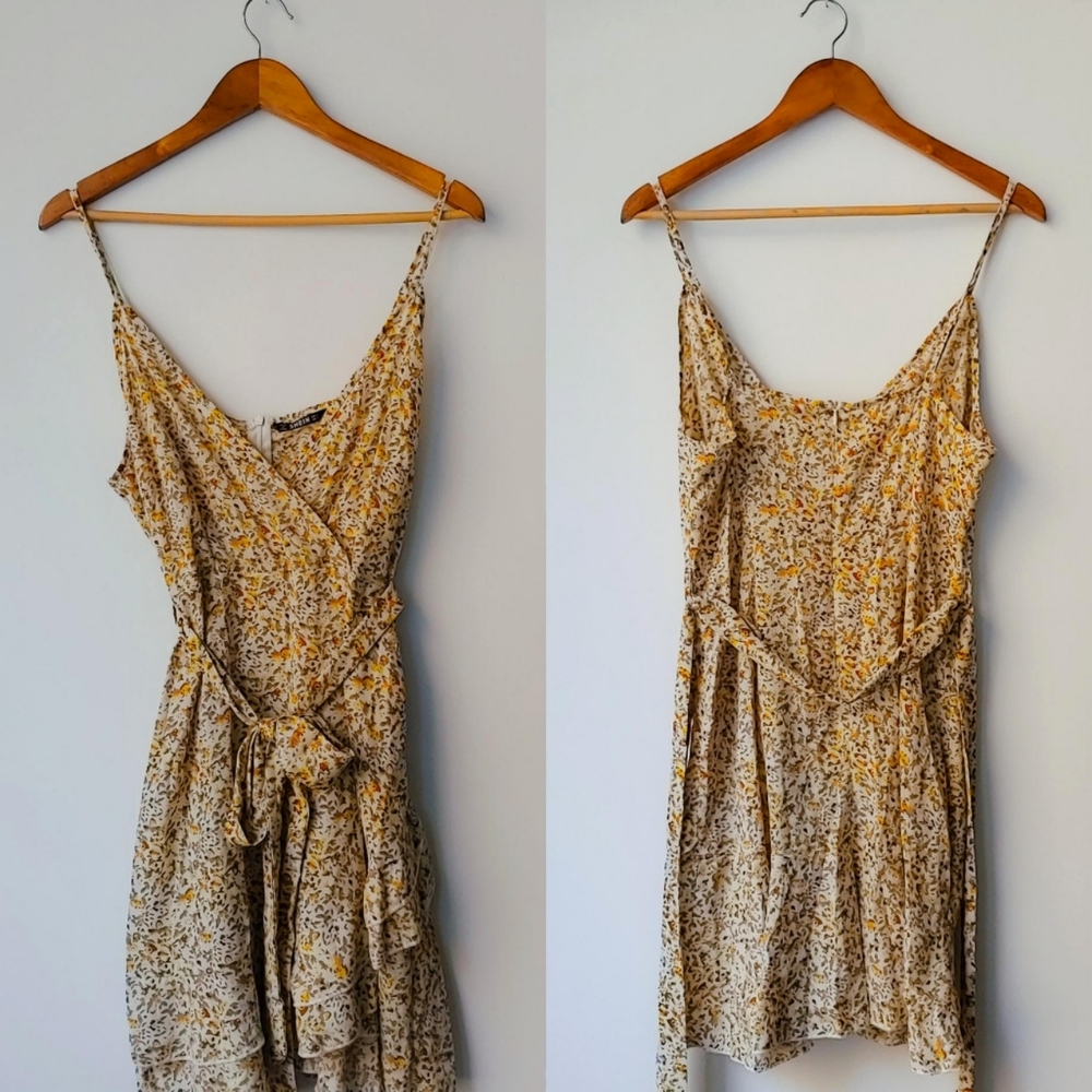 Yellow Floral Mini Sundress